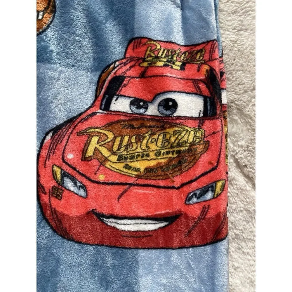 DISNEY Pixar CARS LIGHTNING MCQUEEN 95 Tow Mater Throw‎ Blanket 50 X 70” NEW